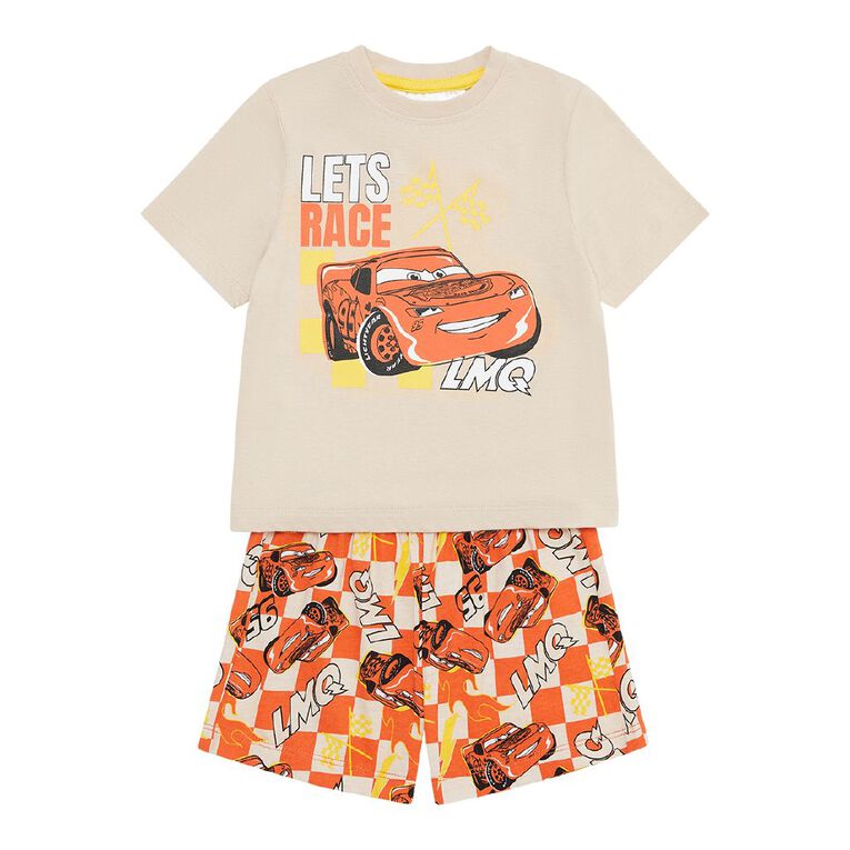 Cars Boys' Tee and Short Pyjama Set, Orange Mid, hi-res