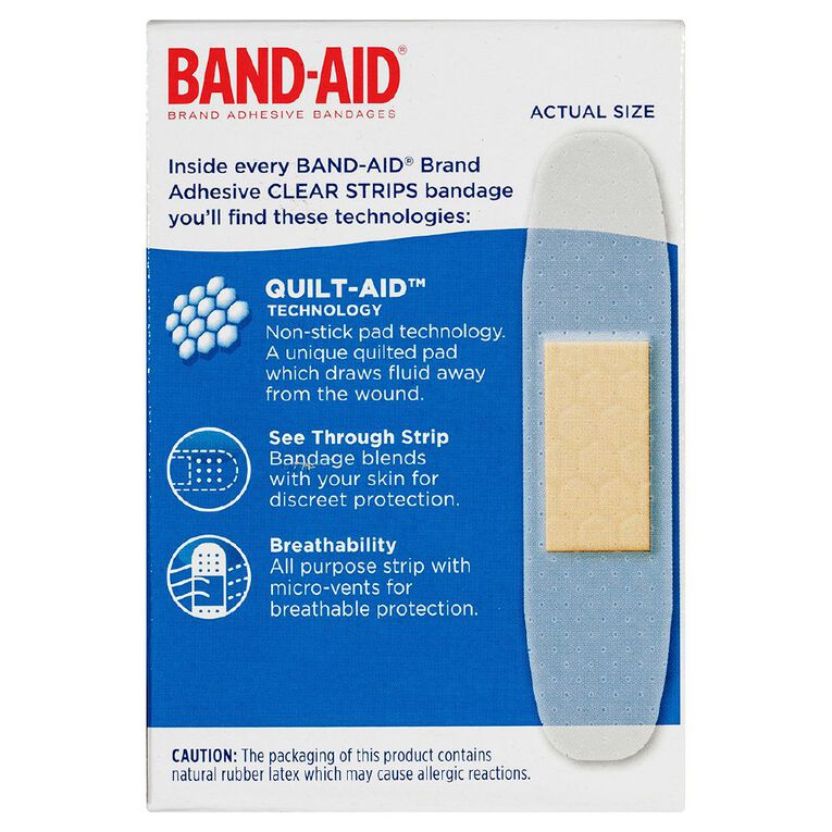 Band Aid Clear Strips 40 Pack, , hi-res