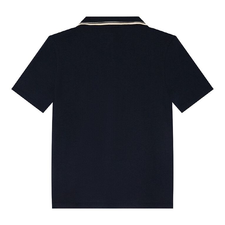 Schooltex Randwick Park Short Sleeve Polo With Embroidery, Navy, hi-res