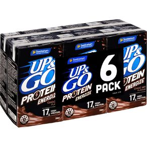 Sanitarium Up&Go Protein Energize Chocolate 250ml 6 Pack