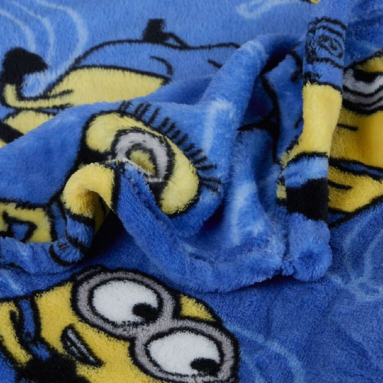 Minions Coral Fleece Throw Blue 127cm x 152cm, , hi-res