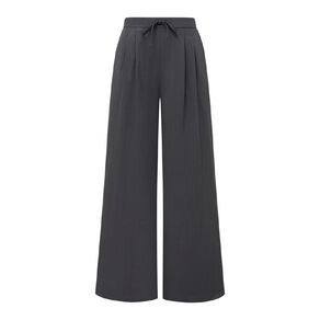 H&H Women's Textured Pleat Front Wide Leg Pants