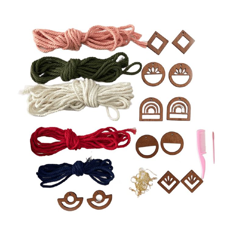Uniti Craft Adults Macrame Earings, , hi-res