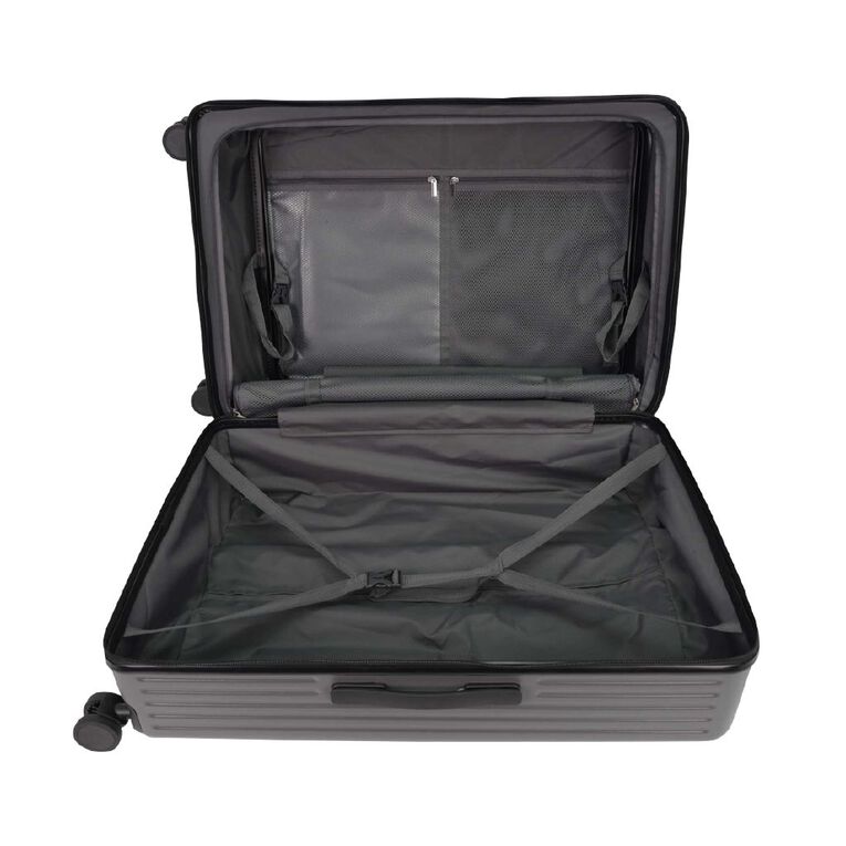 Wander Hard Textured Checked Suitcase with Dual Open, , hi-res
