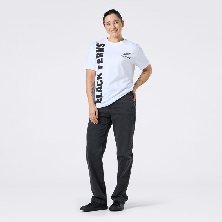 Black Ferns Adults' Short Sleeve Tee, White, hi-res