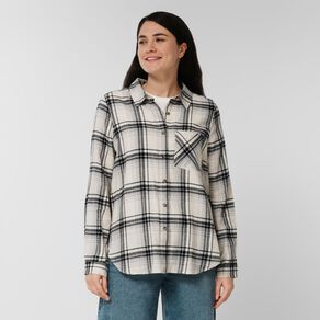H&H Women's Long Sleeve Flannel Check Shirt