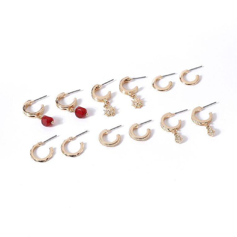 H&H Sleeper Earrings 6 Pairs, , hi-res