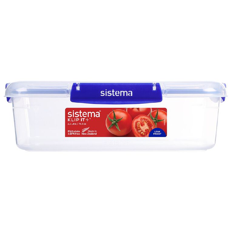 Sistema Klip It Plus Rectangular Container Blue Mid 2.2L, , hi-res
