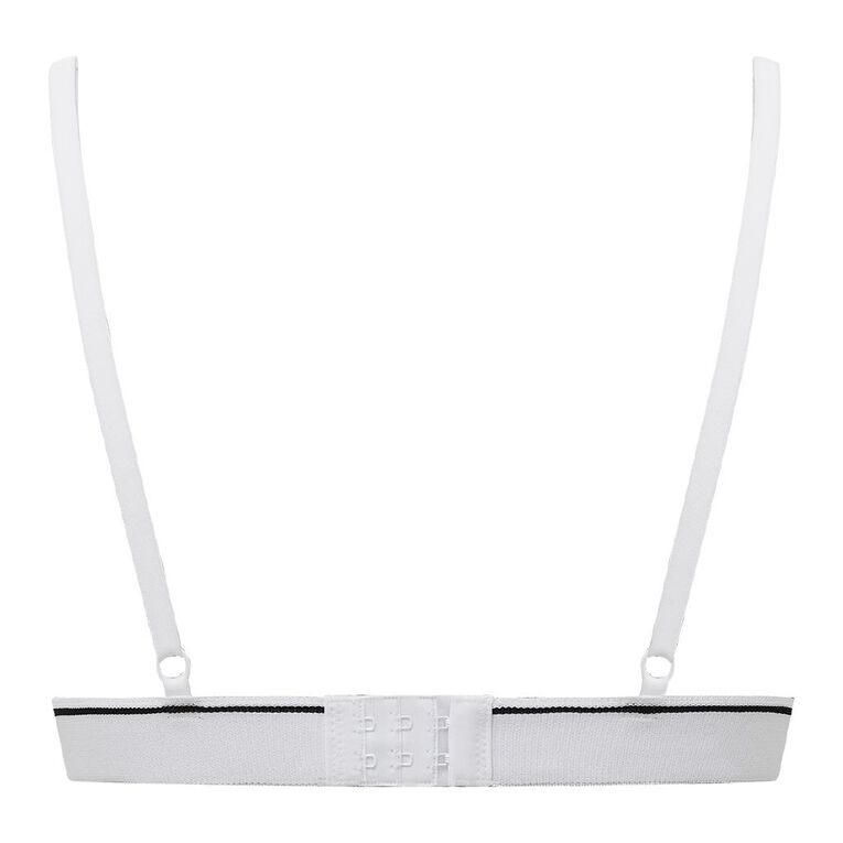 H&H Women's Basic Wide Band Bralette, White, hi-res