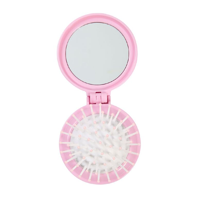 Round Hair Brush & Mirror, , hi-res