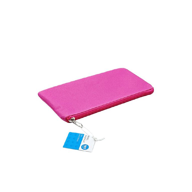 WS Colour Pop Flat Pencil Case Pink, , hi-res