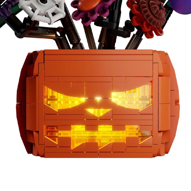 Midnght Pumpkin Bouquet - Spooky Blooms with Halloweeen Icons, , hi-res
