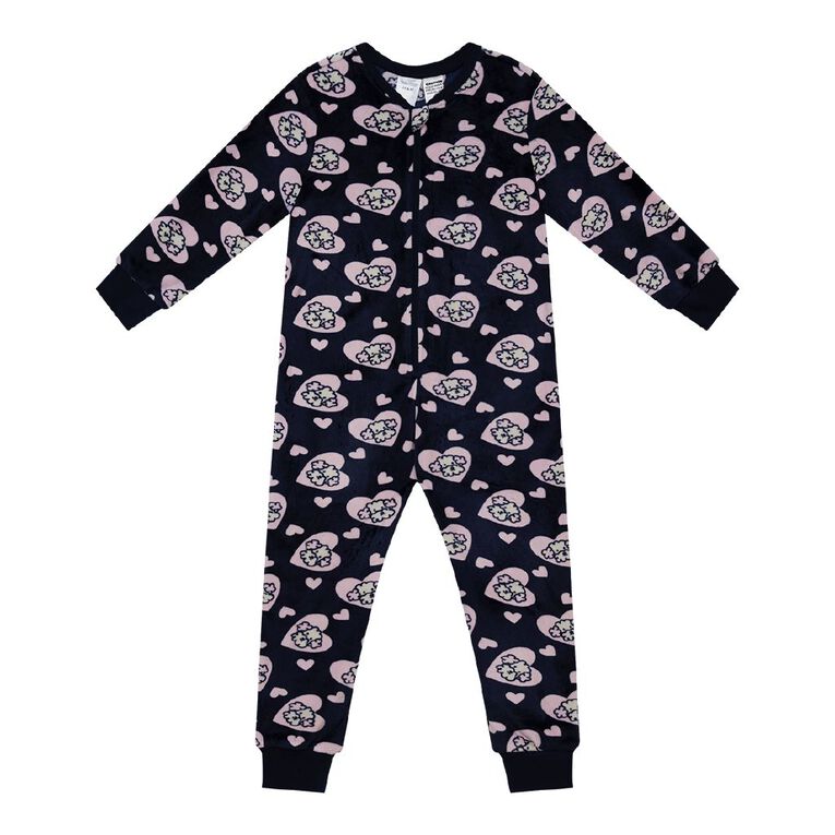 H&H Girls' Soft Mink Onesie, Blue Dark, hi-res