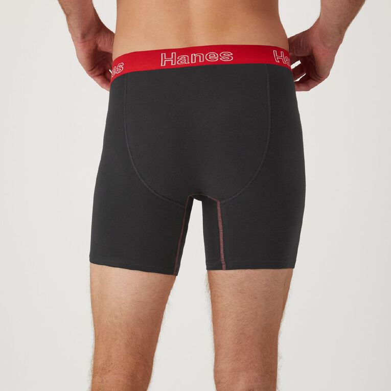 Hanes Men's Cotton Stretch Trunks 4 Pack, Black, hi-res