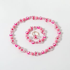 Young Original Kids' Flower Ring Bracelet and Necklace Set
