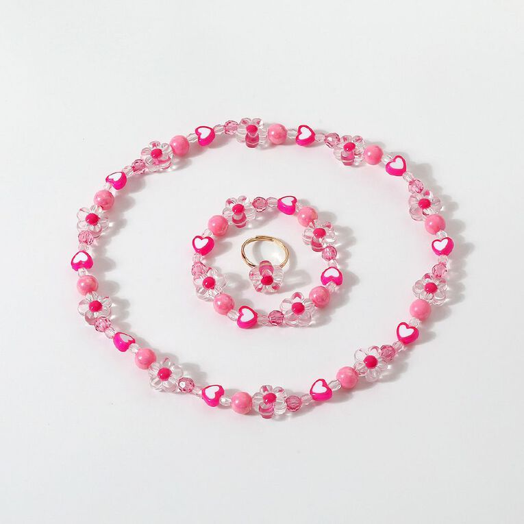 Young Original Kids' Flower Ring Bracelet and Necklace Set, , hi-res