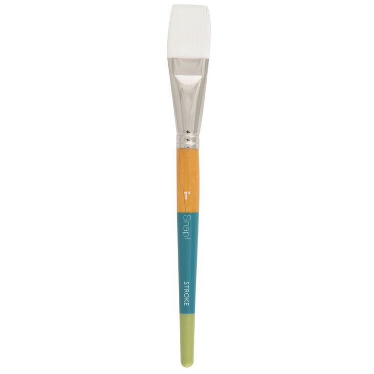 Princeton Snap Brush Short Handle Taklon Stroke 1 inch White, , hi-res