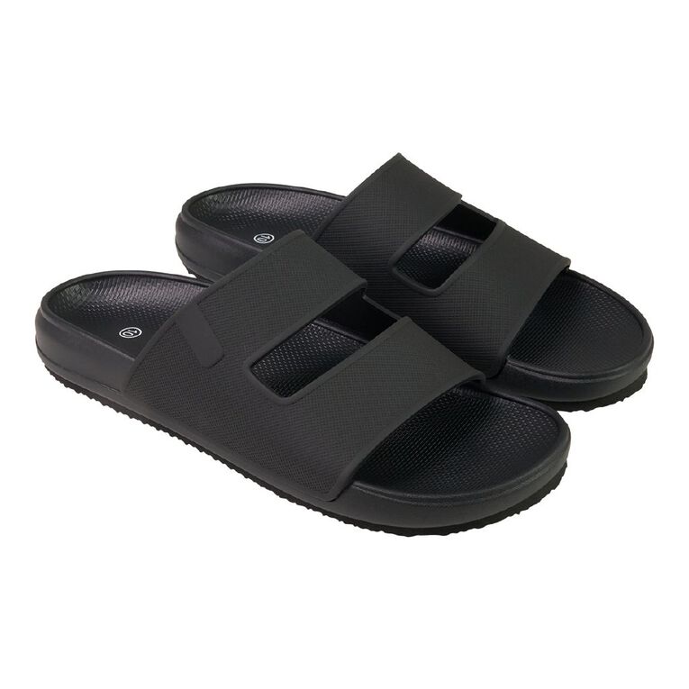 H&H Men's Ryan Slides, Black, hi-res