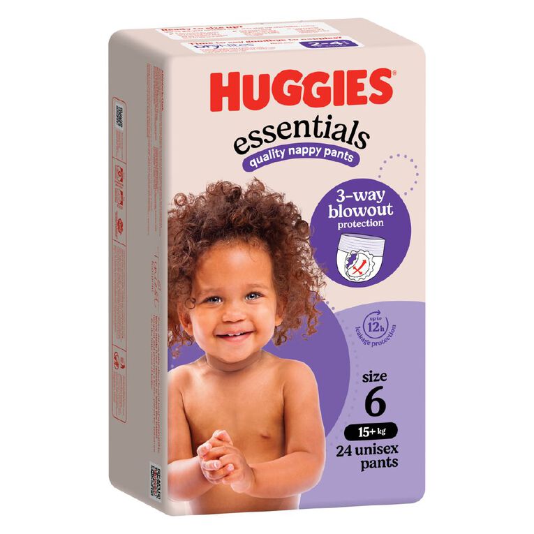 Huggies Nappy Essentials Pants Size 6 24 Pack, , hi-res