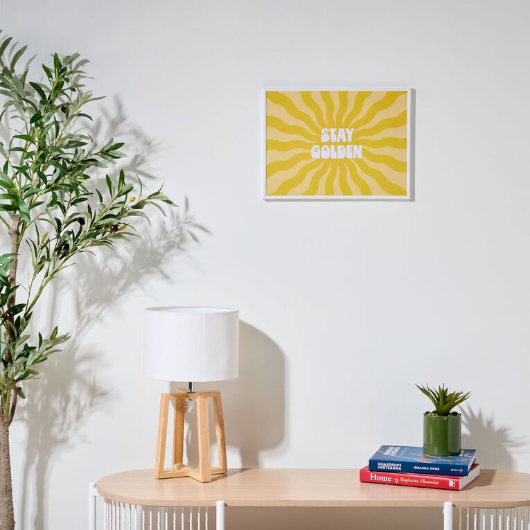 Living & Co Framed Print Stay Golden 30cm x 40cm, , hi-res