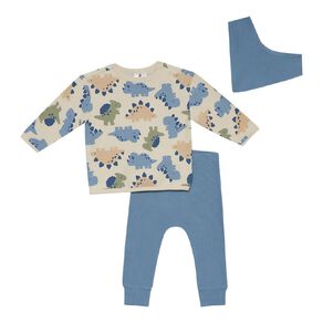 Young Original Baby 3 Piece Waffle Sweatshirt Set