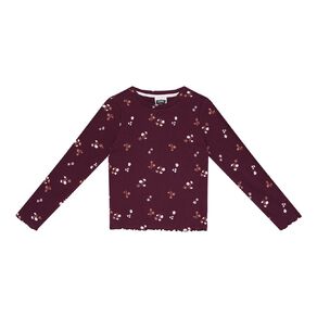 Young Original Long Sleeve All Over Print Rib Top