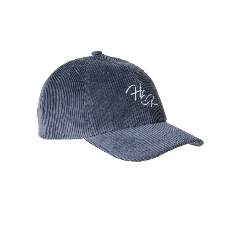 H&H Women's Slogan Cord Cap, Blue Dark, hi-res