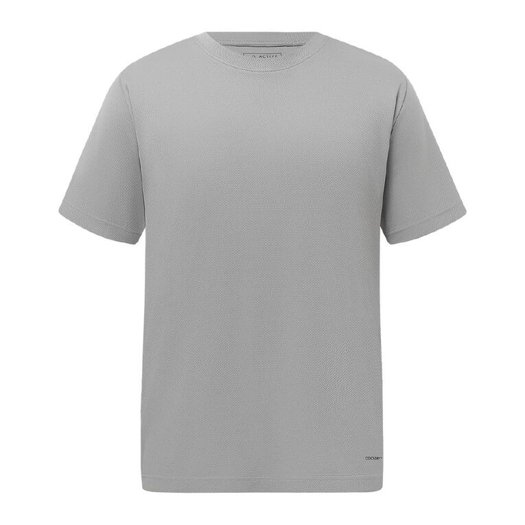 Active Intent Men s Cooldry Tee, Grey Mid, hi-res