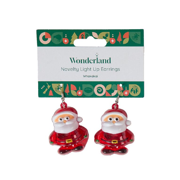 Wonderland Novelty Christmas Light Up Earrings Assorted, , hi-res