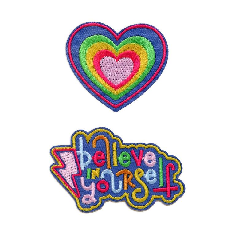 Uniti Colour Me Iron On Patch 2 Pack, , hi-res
