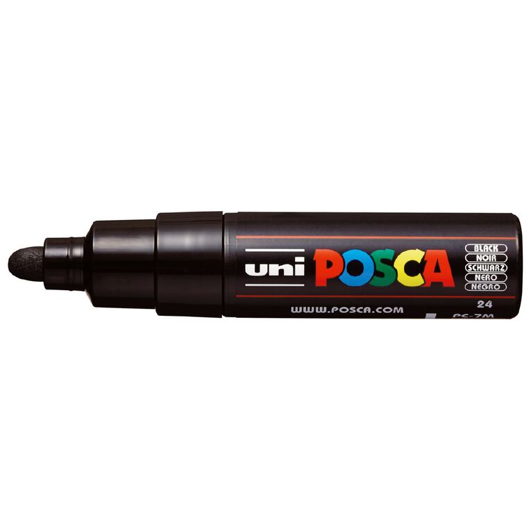 Uni Posca Marker 4.5-5.5mm Bold Bullet Black, , hi-res