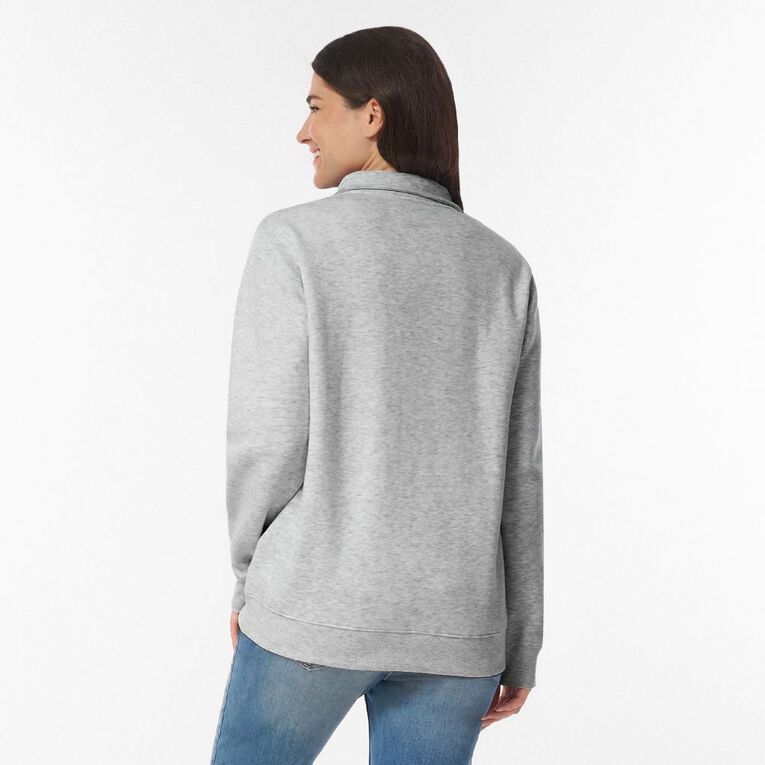 H&H Women's Long Sleeve 1/4 Zip Crew, Grey Light, hi-res