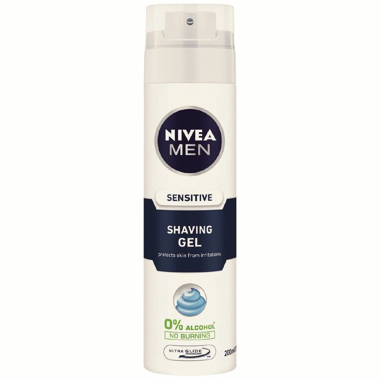 Nivea For Men Sensitive Shave Gel 200ml, , hi-res