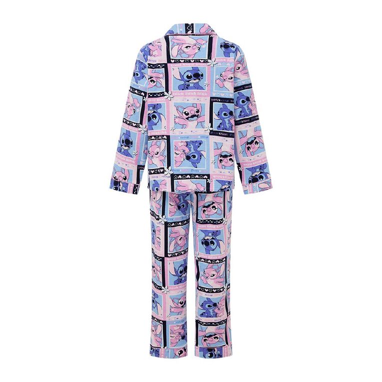 Stitch Women's Flannel Pyjama Set, Blue Light, hi-res