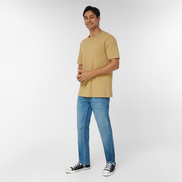 H&H Men's Regular Textured Tee, Brown Light, hi-res