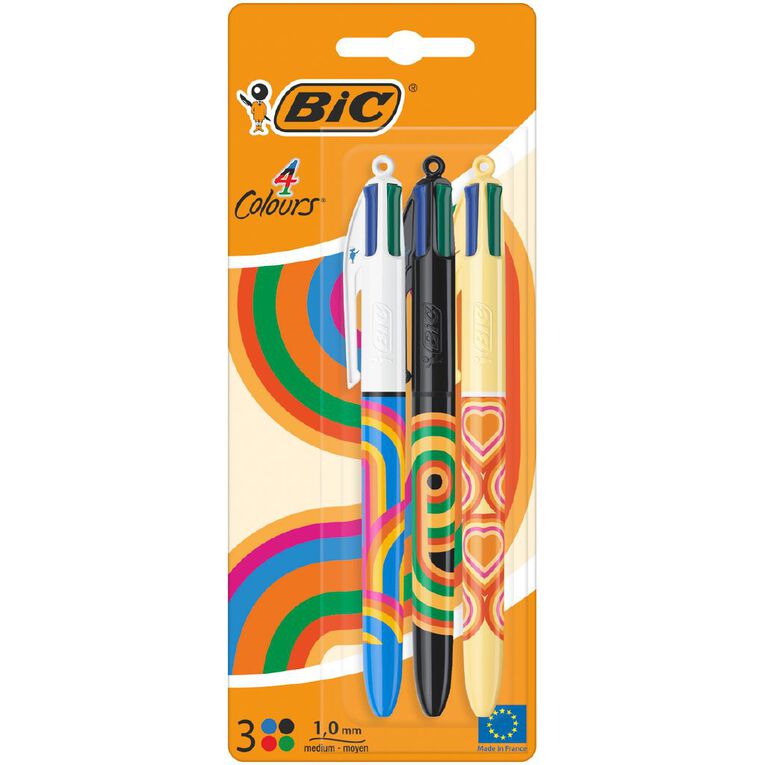 Bic 4 Colour Pen Decor Tie Dye, , hi-res