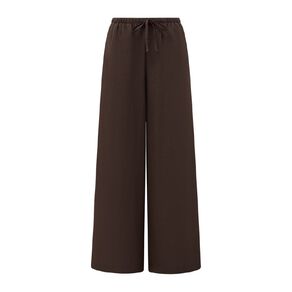 H&H Women's Tie Waist Linen Blend Pants