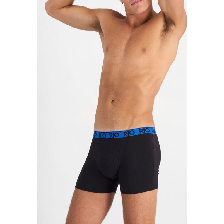 Rio Men's Hipster Trunks 3 Pack, Green/Black, hi-res