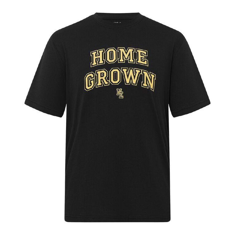 H&H Men's Regular Fit Printed Tee, Black Home Grown, hi-res
