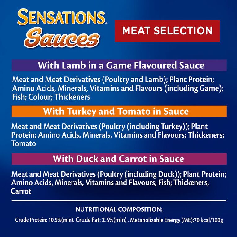 Oscar Sensations Sauces Meat Selection Wet Cat Food 12 x 85g, , hi-res