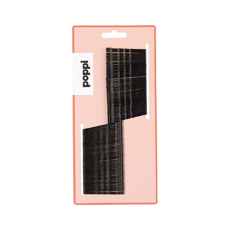Poppi Bobby Pins Black 100 Pack, , hi-res