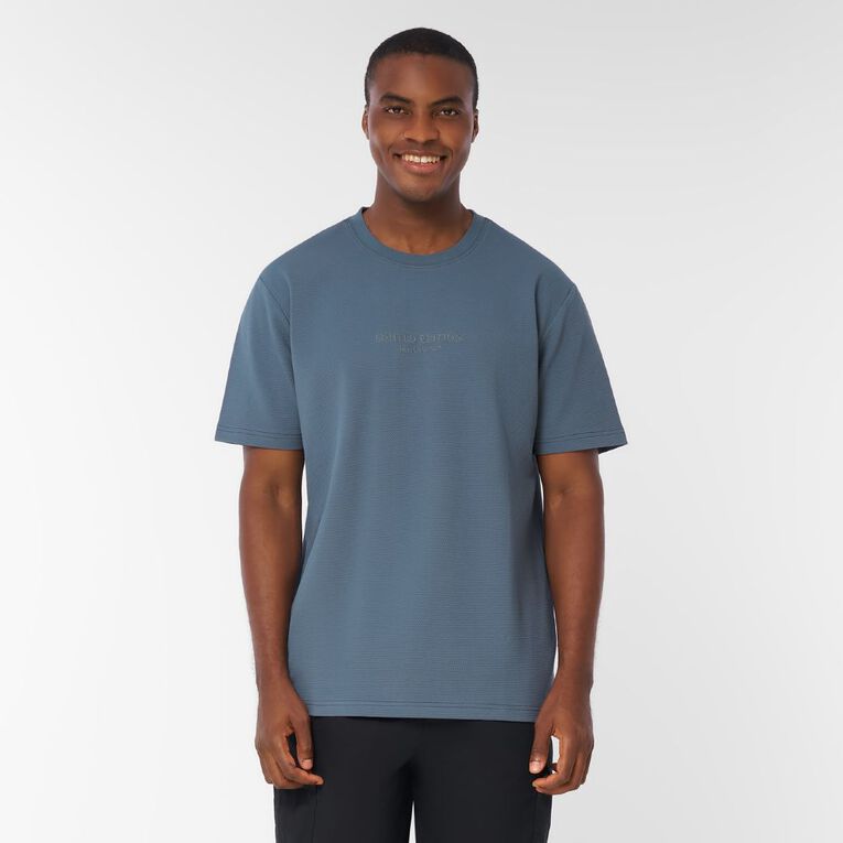H&H Men's Midweight Pique Tee, Blue Mid, hi-res