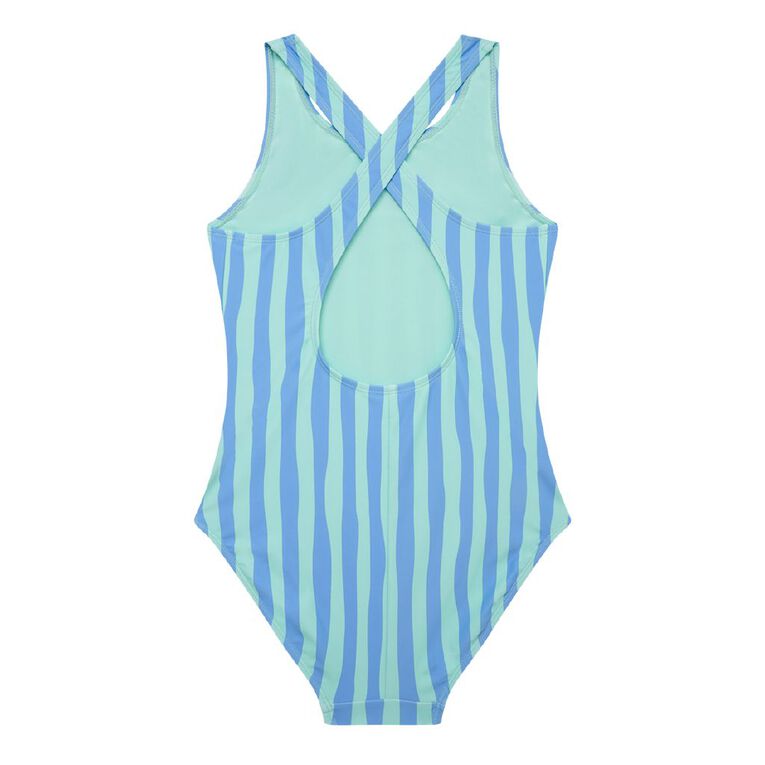 Young Original Printed Swimsuit, Blue Light, hi-res