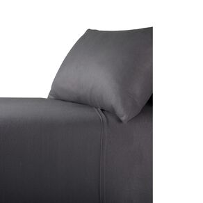 Living & Co Polar Flannel Sheet Set Grey Queen