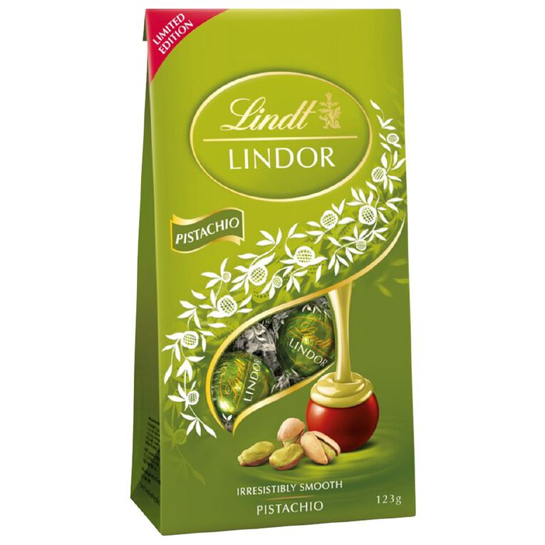 Lindt Lindor Pistachio Pouch Bag 123g