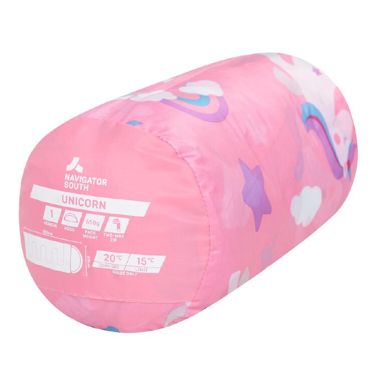 Navigator South Kids Unicorn Hooded Sleeping Bag, , hi-res