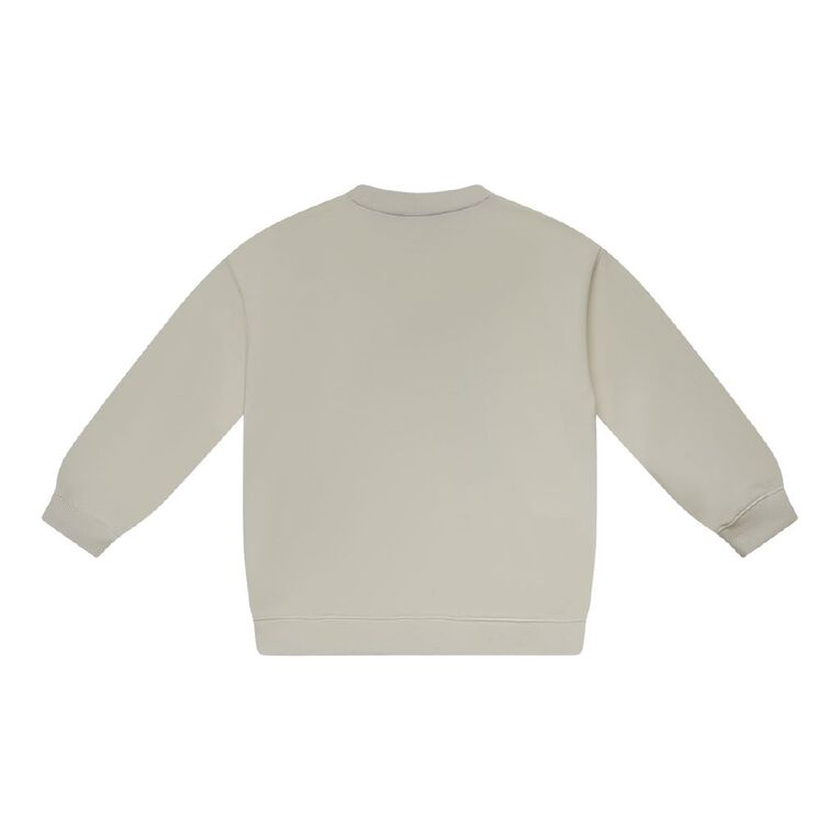 Young Original Oversized Crew Sweat, Cream, hi-res