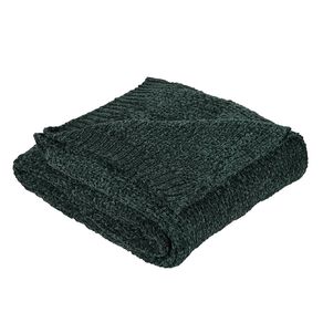 Living & Co Throw Chenille Green