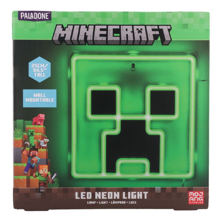 Paladone Minecraft Creeper Wall Mountable LED Neon Light, , hi-res