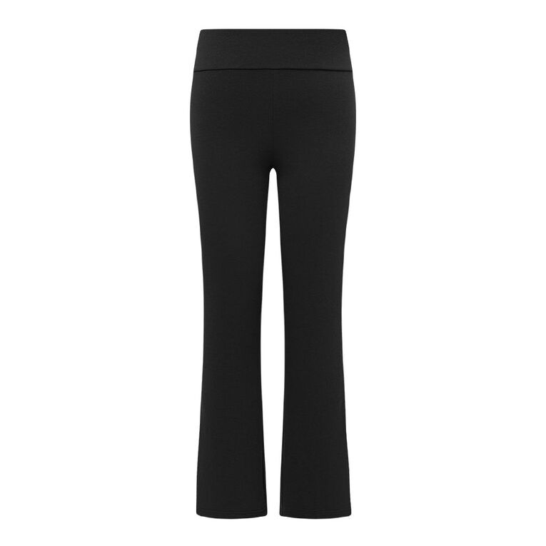 H&H Women's Brushed Back Flare Leggings, Black, hi-res